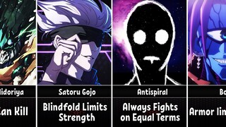 Anime Characters Who Limit Their Powers