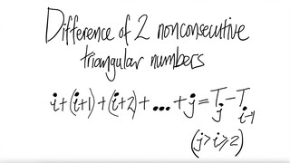 Difference of 2 nonconsecutive triangular numbers