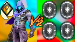 Valorant: 1 Radiant Omen GOD VS 4 Iron Players! - Who Wins?