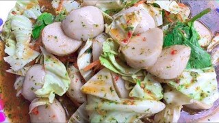 ยำลูกชิ้นปลา|น้ำยำรสเด็ดแซ่บจัดจ้าน|กินเเซ่บ แบบบ้านๆ