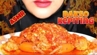 ASMR BAKSO KEPITING KUAH MERCON || PEDAS MAMPUS || ASMR MUKBANG INDONESIA