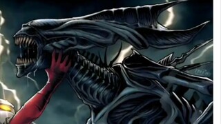 Tujuh menghadapi alien raksasa