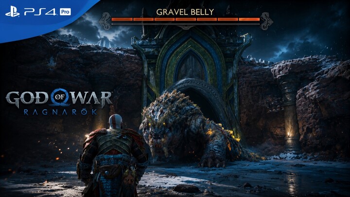 Kratos vs Gravel Belly! Boss Battle Menegangkan di God of War Ragnarök | PS4 Pro Gameplay