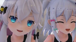 [MMD·distribusi model yang dimodifikasi] kebahagiaan ganda スク水·ibu anjing & Inuyama Tamahime [おちゃめfu