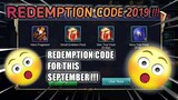 Redemption Code in Mobile Legends September 2019 | Part 2 + Skin Give Away