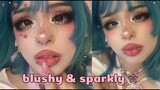 pink & sparkly gradient dolly makeup ˖⁺‧₊˚ ♡ ˚₊‧⁺˖