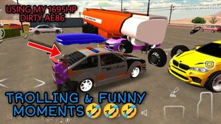 🤣trolling & funny moments using 👉1695hp ae86 car parking multiplayer roleplay new update 2021