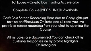 Tai Lopez Course Crypto Day Trading Accelerator download