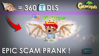 I SCAM PRANK DAVINCI WING!!! (OMG!) | GROWTOPIA!!!