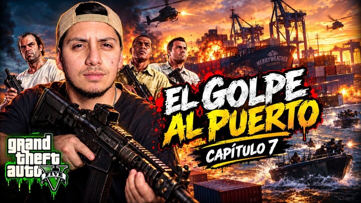 GTA V Modo Historia - ASALTAMOS EL PUERTO DE MERRYWEATHER... y salió TODO mal 🤦‍♂️| Capítulo 7