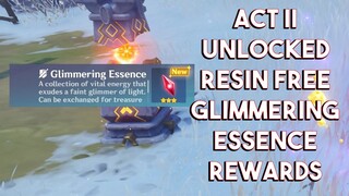 The Chalk Prince & The Dragon Genshin Impact Act 2 Event Gameplay - Glimmering Essence Rewards