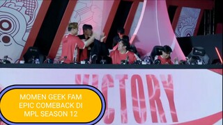 GEEK FAM Ogah Mengalah Dari ONIC ๐๐ - MPL SEASON 12