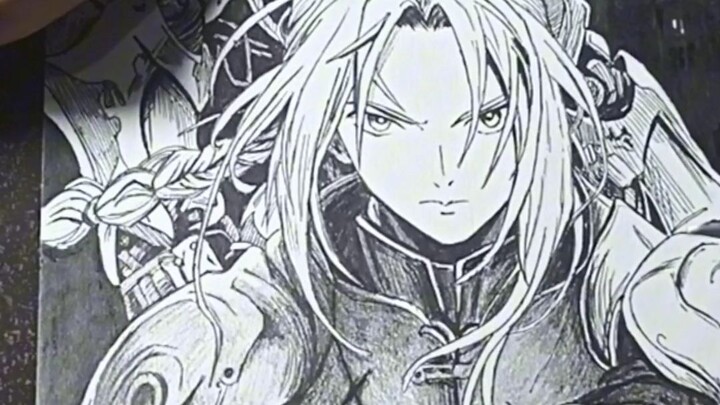 speed drawing membuat shading pada gambar Fullmetal alchemist