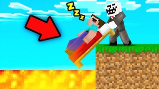 TROLL NOOB LÚC ĐANG NGỦ TRONG THỬ THÁCH MINECRAFT!!