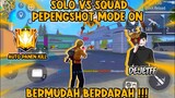 DIKASIH CHALLENGE SOLO VS SQUAD MODE PEPENGSHOT !!! #dejetff #freefire