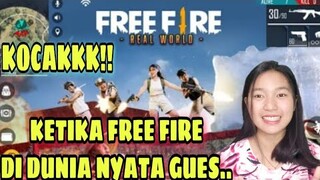 KEREN ABISSS FREE FIRE DI DUNIA NYATA ! NGAKAK TERUS REACTION HERMA