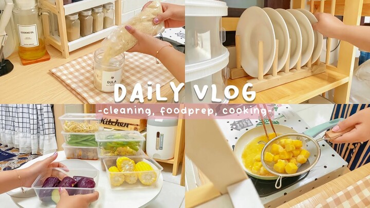 daily vlog : cleaning, foodprep, cooking 🍃