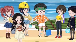 In the thirteenth episode of the original animation "Desert Island with Girls", Qian'er was bitten b