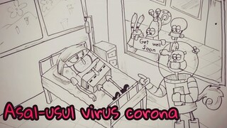 Asal-usul virus corona || cerita bergambar || spongebob sok tau