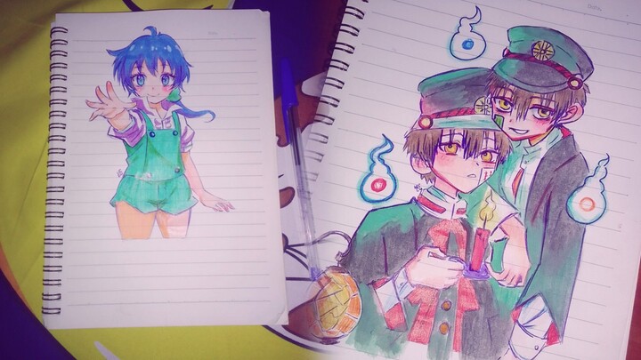 Drawing Hanako Kun Dan Trend Kacamata