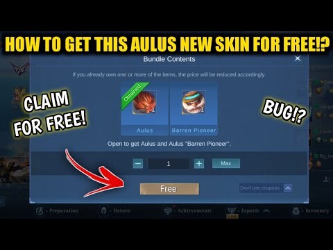 HOW TO GET AULUS NEW SKIN FOR FREE!? BUG OR NOT? MOBILE LEGENDS BANG BANG
