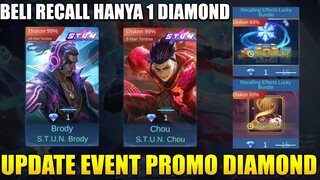 UPDATE EVENT PROMO DIAMOND, BELI SKIN & RECALL HANYA 1 DIAMOND !! - MOBILE LEGENDS: BANG BANG!