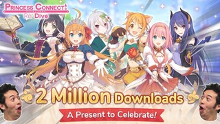 3,500 *FREE* JEWELS!!!! 2 MILLON GLOBAL DOWNLOAD REWARDS!!! (Princess Connect! Re:Dive)