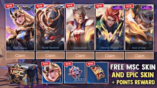 NEW MSC EVENT 2024! CLAIM YOUR FREE MSC SKIN AND RANDOM SKIN + POINTS REWARD! | MOBILE LEGENDS 2024