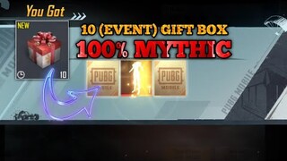 10 (Event) Gift Box Opening 😱 Get Mythic Outfit ! 🔥 PUBG Mobile KR