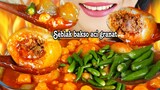 BAKSO ACI ISI GRANAT SUPER PEDAS KUAH SEBLAK JELETET LEVEL 5 DOUBLE PEDASNYA | EATING SOUNDS