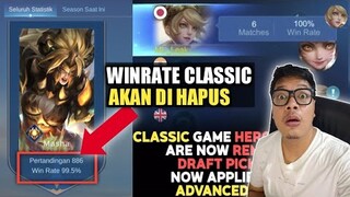 UPDATE !! WINRATE CLASSIC AKAN DI HAPUS MOONTON SAAT DRAFTPICK ! PREMAN CLASSIC AUTO KETAR KETIR