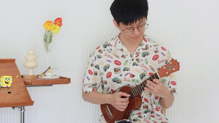 So brainwashing! "SpongeBob Closing Theme" ending song of "SpongeBob" fingerstyle ukulele performanc