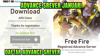 ADVANCE SREVER FREE FIRE TERBARU BULAN JANUARI 2021 | CARA MASUK ADVANCE SREVER FREE FIRE