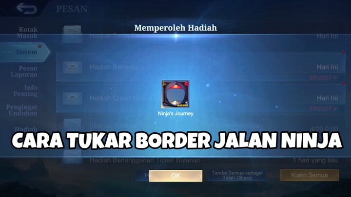 CARA TUKAR BORDER JALAN NINJA