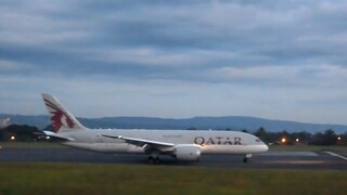 Your Welcome Qatar Airways Boeing B787-8 Landing at Davao Airport