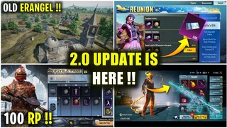 2.0 UPDATE 😱 FINALLY OLD ERANGEL ADDED / GET FREE 1200 CHARACTER VOUCHERS EVENT IN BGMI / NEW UPDATE