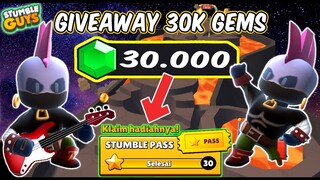 GIVEAWAY 30.000 GEMS BUAT VIEWERS! BURUAN IKUTAN SEBELUM KEHABISAN - Stumble Guys