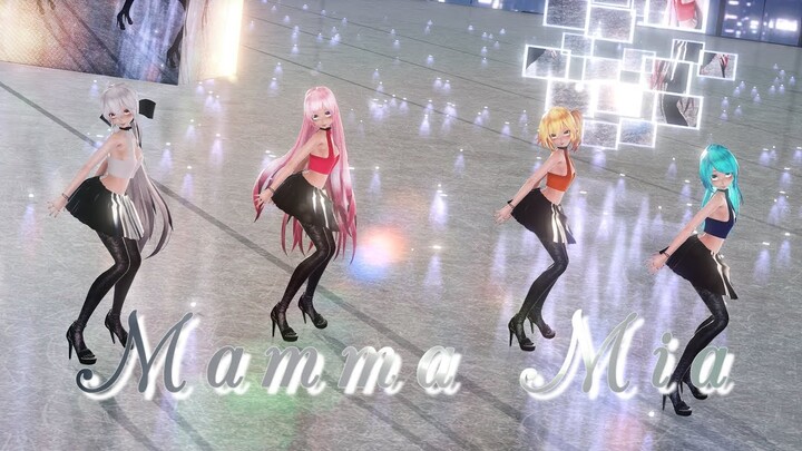 ≡MMD≡ Miku.Luka.Neru.Haku - 맘마미아 / MAMMA MIA [4KUHD60FPS] [Eng Sub/Rom] KARA