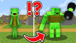 JJ and Mikey HOW TO GET SUPER BUFF in Minecraft Challenge - Maizen Weight Lifting Simulator