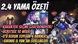 2.4 CANLI YAYIN ÖZETİ | SHENHE & YUN JIN ÖZELLİKLERİ & GANYU & XIAO & ZHONGLI RERUN | Genshin Impact