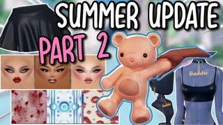 SUMMER UPDATE PART 2! HOLDABLE BEAR, NEW MAKEUP, FACES, AND MORE | Roblox Dress To Impress