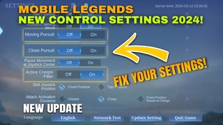 MLBB NEW CONTROL SETTINGS 2024! FIX YOUR SETTINGS IN MOBILE LEGENDS BANG BANG