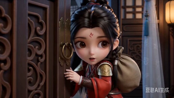 Versi Chibi Han Laomo menyusup ke Sekte Yan Yue untuk menculik pengantin di malam hari