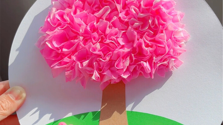 Spring is here! Poke a beautiful cherry blossom tree with a tissue—stress-relieving and fun. Come tr