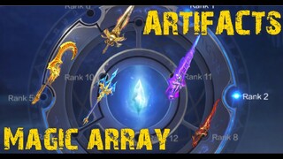 How to upgrade ARTIFACTS and MAGIC ARRAY