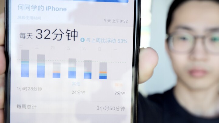 [Mr. He] What changes have I seen after spending only half an hour on my phone every day for a week?
