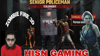 game zombie fire 3D.  serangan zombie police