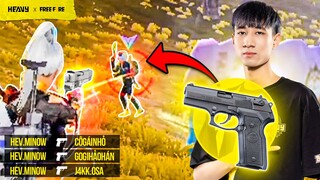 Minow chỉ dùng súng lục gánh team còng lưng | HEAVY Free Fire