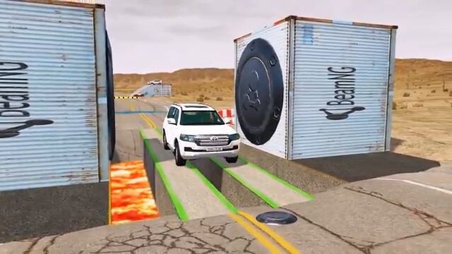 Flatbed Truck Mcqueen  _ Transportation with Truck - Pothole vs Car _614 - BeamN