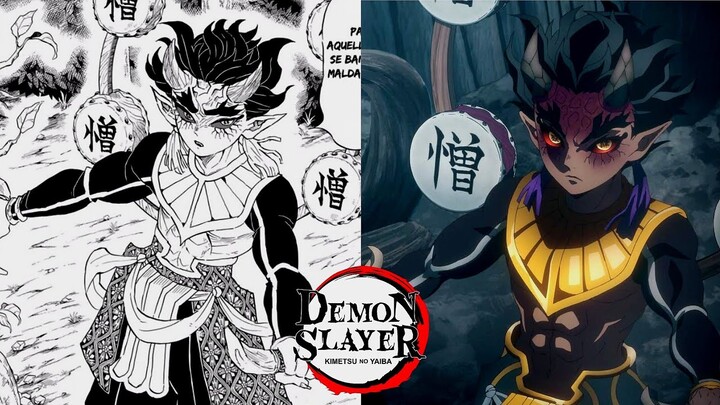 DIFERENCIAS KIMETSU NO YAIBA TEMPORADA 3 LA ALDEA DE LOS HERREROS CAPITULO 7 ANIME COMPARACION MANGA